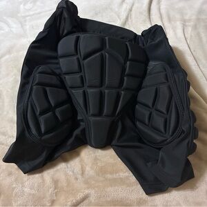 Men's Black Padded Sports Shorts